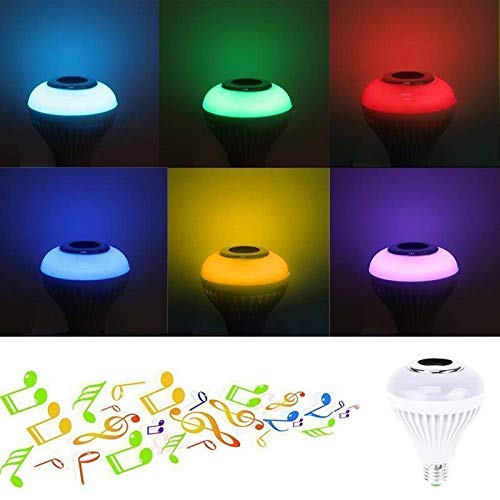Led Music Bulb Super Bass Splashproof Wireless Bluetooth Speaker Best Sound Quality Playing